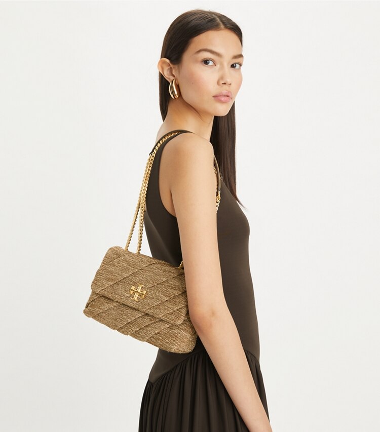 Kira Draped Raffia Small Convertible Shoulder Bag Women's Designer