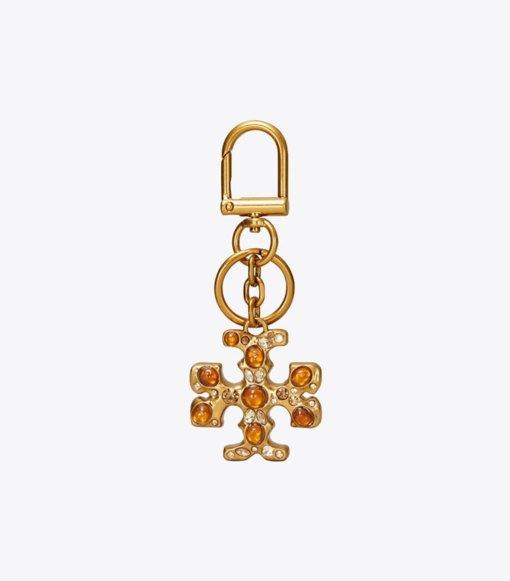 Kira Embellished Logo Key Fob: Women's Designer Bag Charms & Key Rings | Tory  Burch