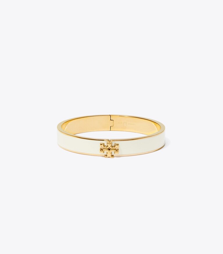 Tory Burch designer bracelets Kira Enamel 10mm Bracelet in Tory Gold / New Ivory front