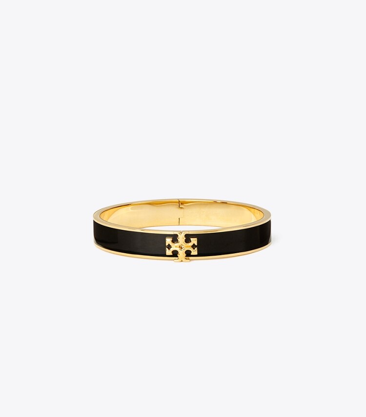 Tory Burch designer bracelets Kira Enamel 10mm Bracelet in Tory Gold / Black front