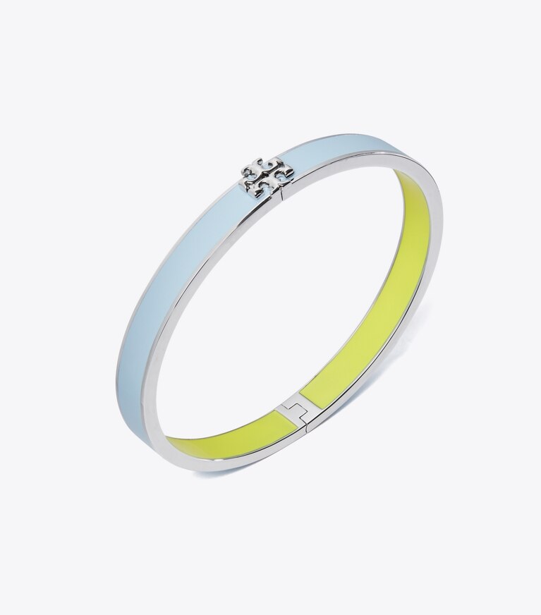 Tory Burch designer bracelets Kira Enamel 7mm Bracelet in Hematite / Starlight / Yellow Blaze detail