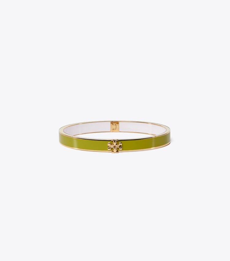 Tory Burch designer bracelets Kira Enamel 7mm Bracelet in Tory Gold / Green / Pink front
