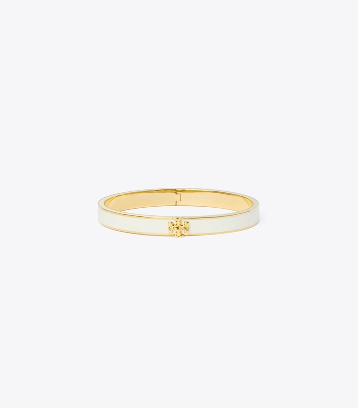 Tory Burch designer bracelets Kira Enamel 7mm Bracelet in Tory Gold / New Ivory front