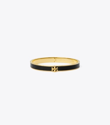 Tory Burch designer bracelets Kira Enamel 7mm Bracelet in Tory Gold / Black front