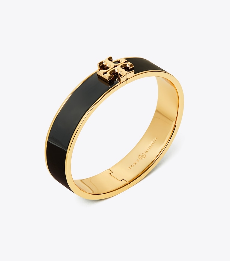 Tory Burch designer bracelets Kira Enamel Bracelet in Tory Gold/Black front