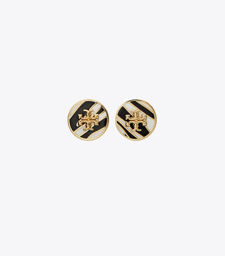 Tory burch enamel logo clearance stud earrings