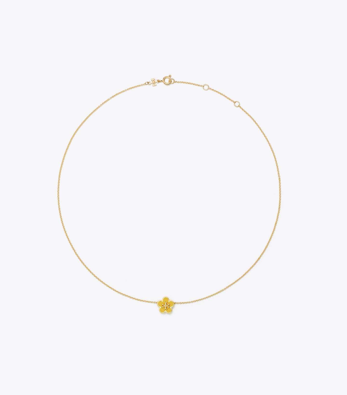 Kira Enamel Flower Pendant Necklace
