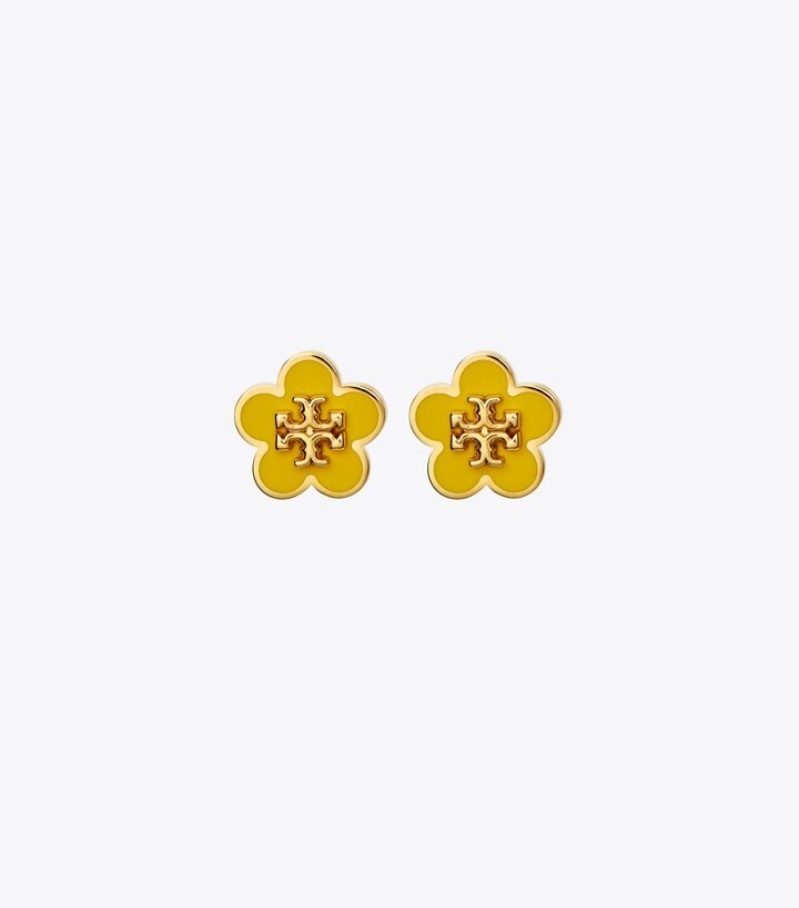 Kira Enamel Flower Stud Earring: Women's Jewelry | Earrings | Tory Burch UK