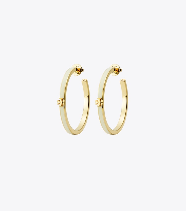 Kira Enamel Hoop Earring: Women's Designer Earrings | Tory Burch