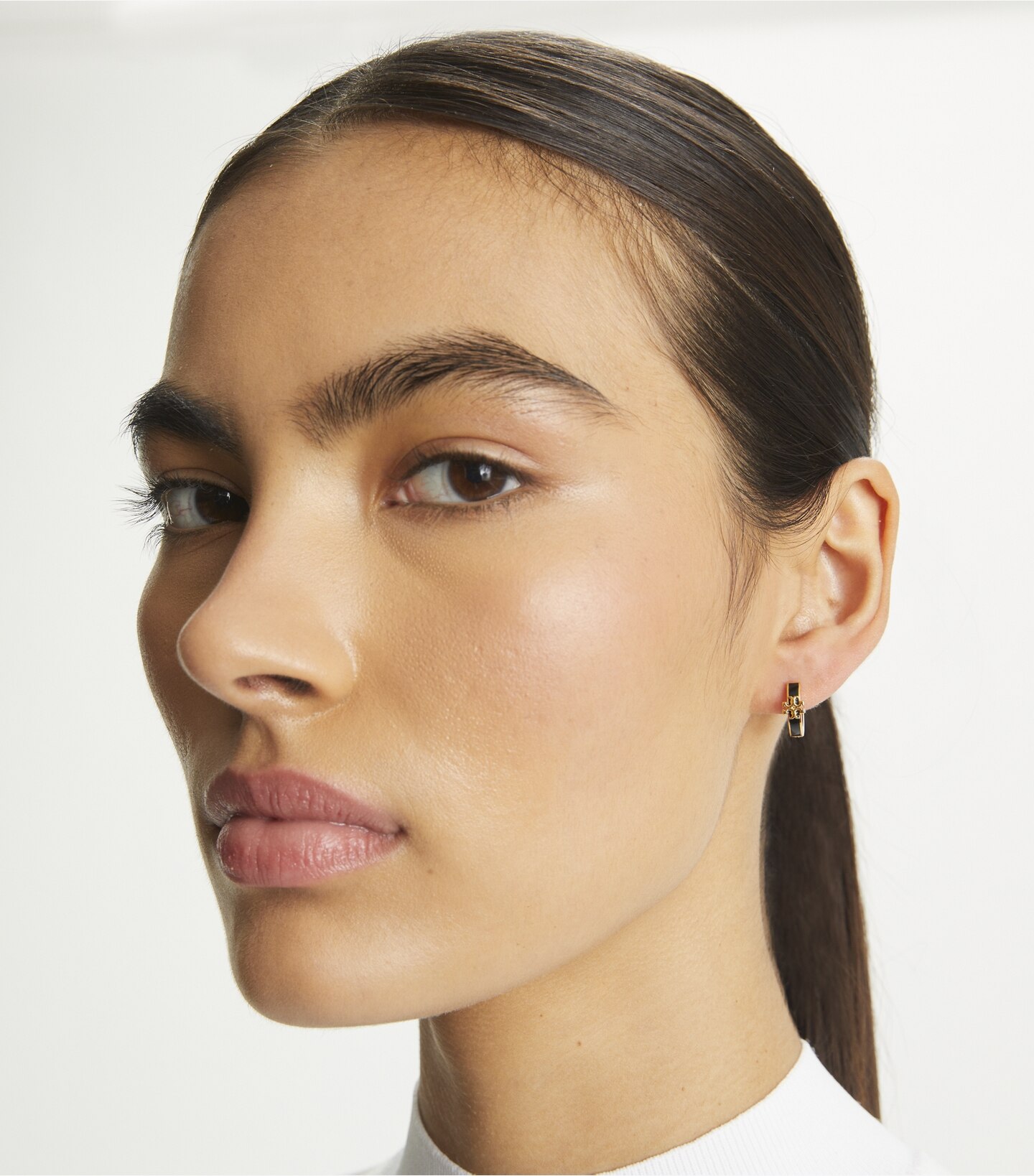 Kira Enamel Huggie Earrings