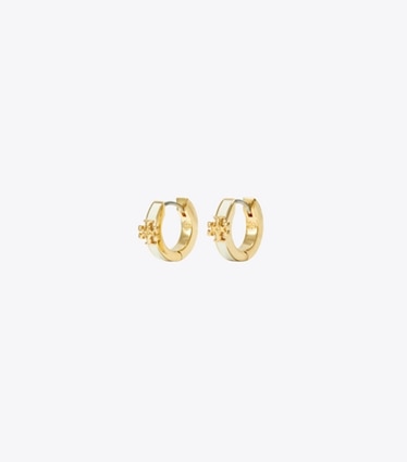 Tory Burch designer イヤリング＆ピアス キラ エナメル ハギー ピアス in Tory Gold / New Ivory front