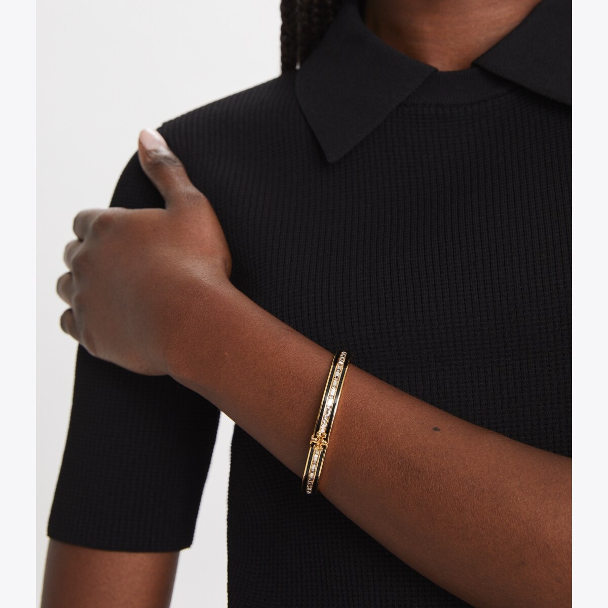 Kira Enamel Pavé Bracelet, 7mm: Women's Designer Bracelets