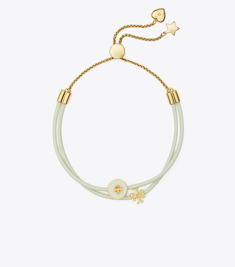 Tory Burch designer bracelets Kira Enamel Slider Bracelet in Tory Gold / New Ivory front