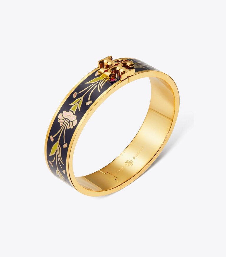 Tory Burch designer bracelets Kira Enameled Bracelet in Tory Gold / Navy Multi front