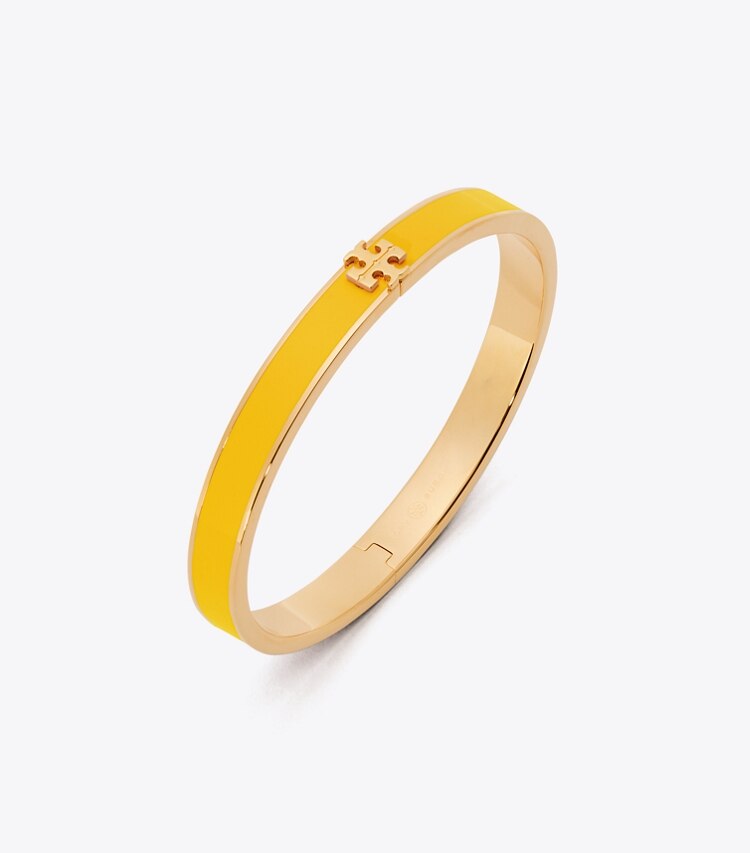 Tory Burch designer bracelets Kira Enameled Slim Bracelet in Tory Gold/Brilliant Red detail