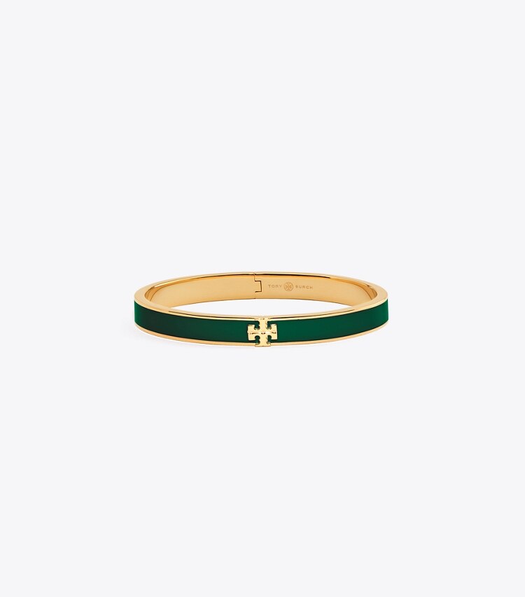 Tory Burch designer bracelets Kira Enameled Slim Bracelet in Tory Gold/Pine Tree front