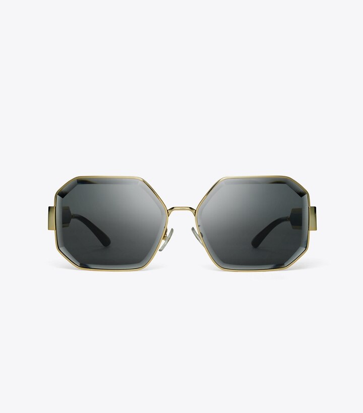 Kira Faceted Geometric Sunglasses: Women's Designer Sunglasses & Eyewear | Tory  Burch