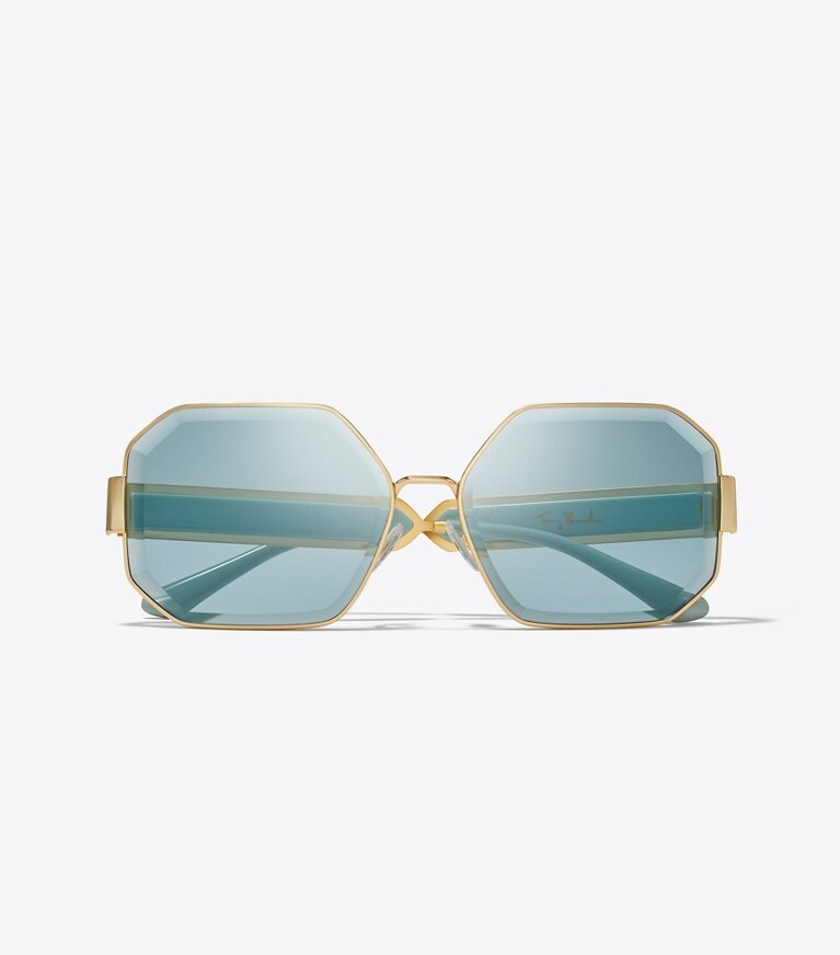 Kira Toryu　2/27 Tory Burch Kira Quilted Oversized Geometric Sunglasses in