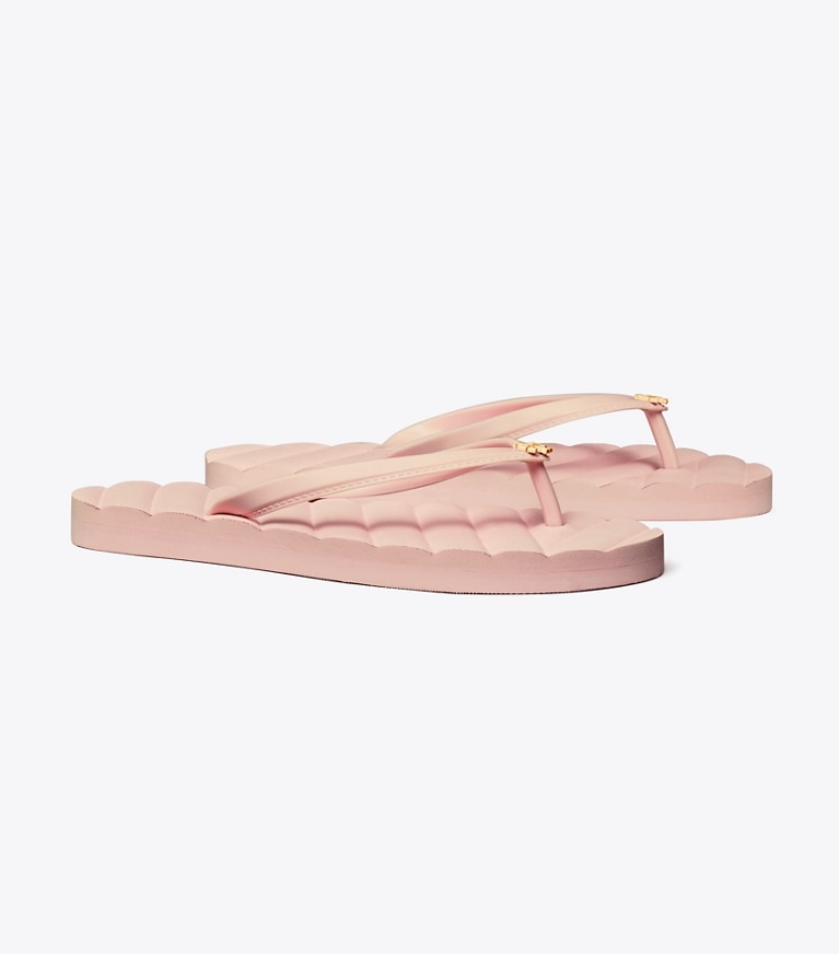 Tory Burch designer sandals Kira Flip-Flop in MEADOWSWEET / GOLD angle