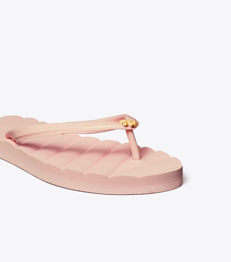 Tory Burch designer sandals Kira Flip-Flop in MEADOWSWEET / GOLD detail