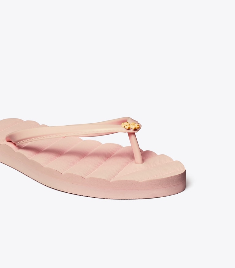 Tory Burch designer sandals Kira Flip-Flop in MEADOWSWEET / GOLD angle