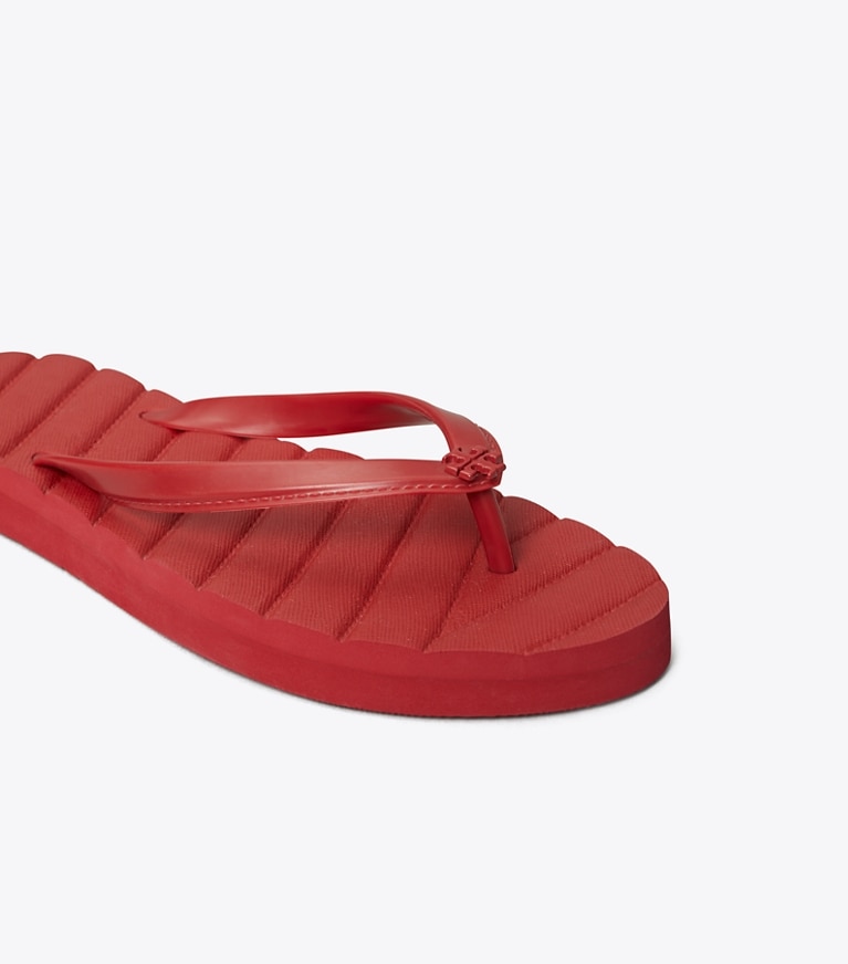 Tory Burch designer sandals Kira Flip-Flop in TORY RED angle