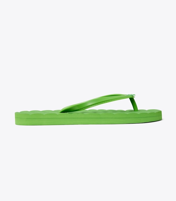 Tory Burch designer sandals Kira Flip-Flop in Bright Clover side