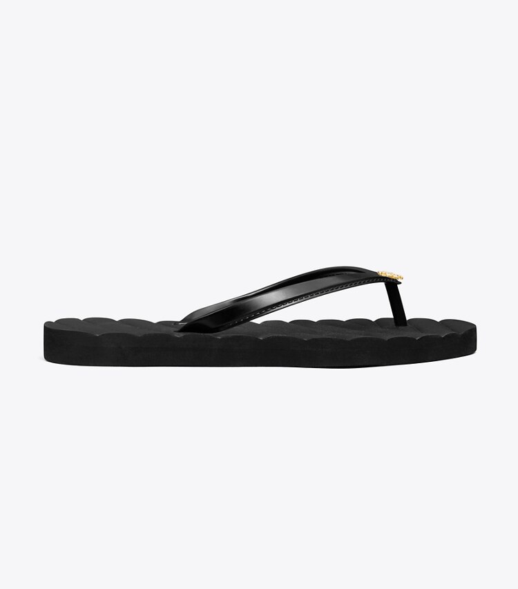 Tory Burch designer サンダル キラ ビーチサンダル in PERFECT BLACK / GOLD side