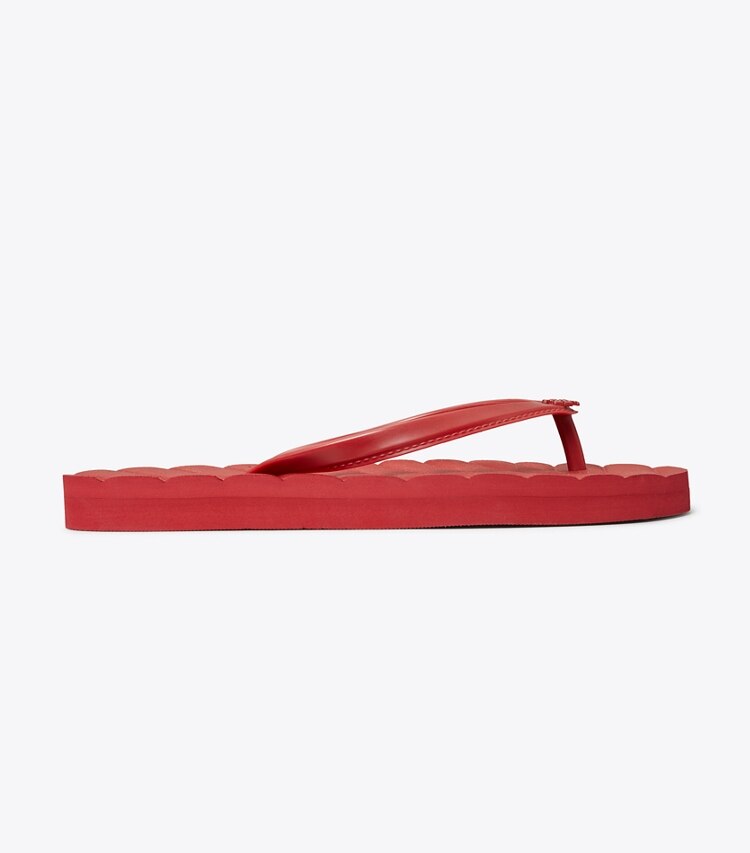 Tory Burch designer sandals Kira Flip-Flop in TORY RED side