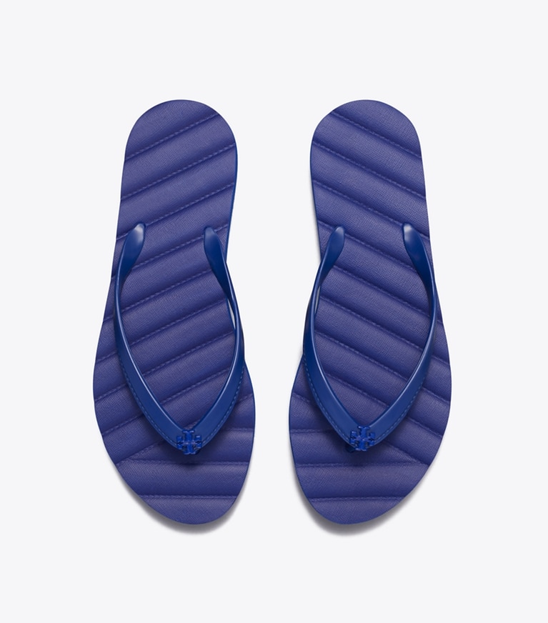 Tory Burch designer sandalen Kira Flipflop in DARK INDIGO angle