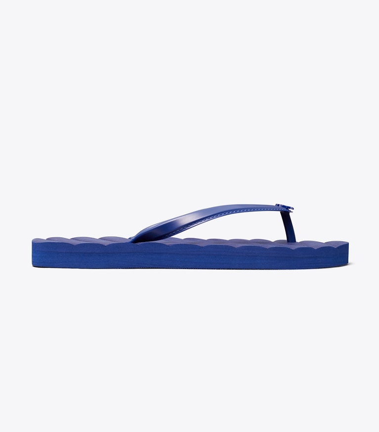 Tory Burch designer sandalen Kira Flipflop in DARK INDIGO angle