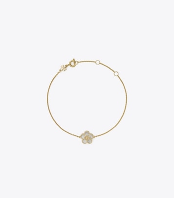 TORY BURCH｜JEWERLY (MILLER PAVE CHAIN BRACELET (80997-7 Miller Pavé Chain Bracelet: Women's Designer Bracelets