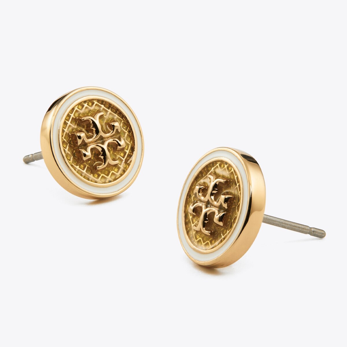 TORY BURCH｜JEWERLY (KIRA ENAMEL CIRCLE-STUD EARRING (90 Kira Enamel Circle-Stud Earring: Women's Designer Earrings