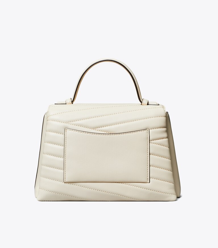 Tory Burch designer henkeltaschen Kira Henkeltasche mit Chevron-Steppung und Griff in New Cream zurück