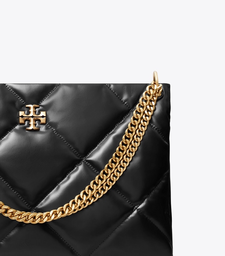 Tory Burch designer schultertaschen Kira Henkeltasche mit Rautensteppung in Black detail
