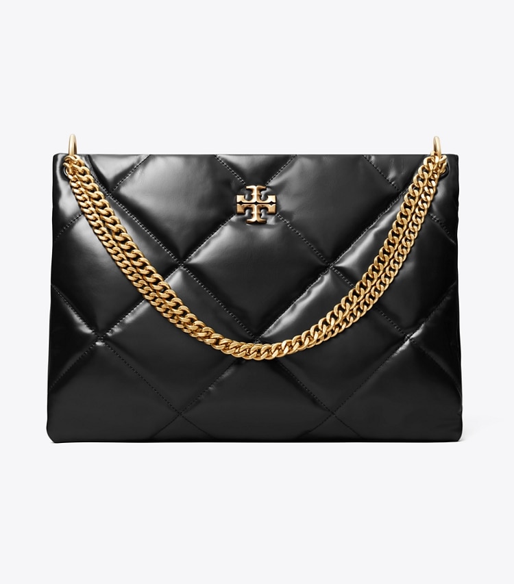 Tory Burch designer schultertaschen Kira Henkeltasche mit Rautensteppung in Black front