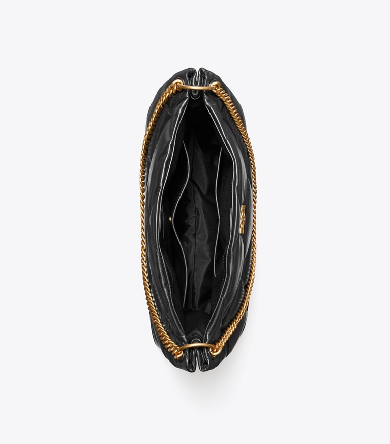 Tory Burch designer schultertaschen Kira Henkeltasche mit Rautensteppung in Black angle