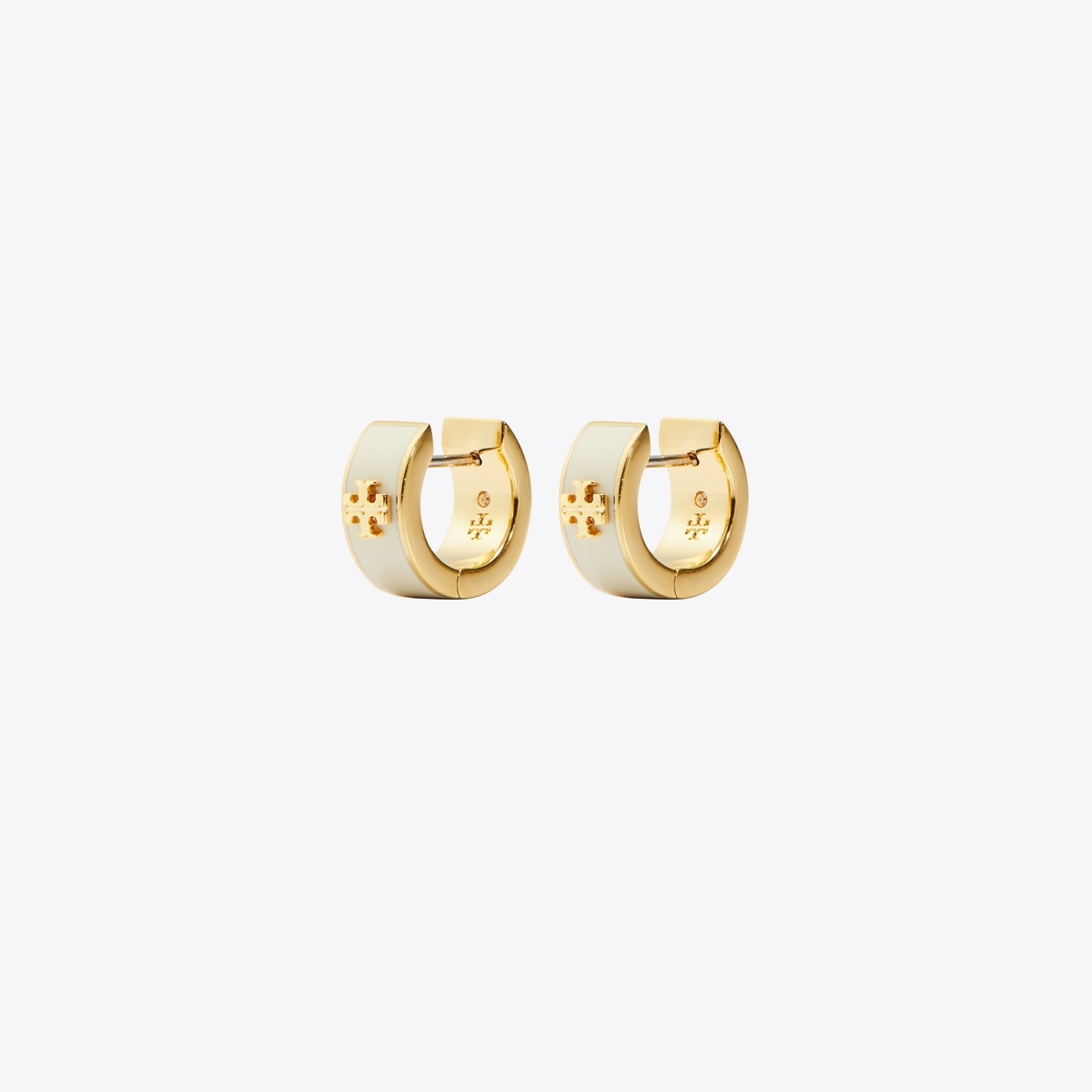 【TORY BURCH】KIRA ENAMEL HUGGIE EARRING ☆ダブルT ピアス ☆ Kira Huggie Earrings: Women's Designer Earrings | Tory Burch