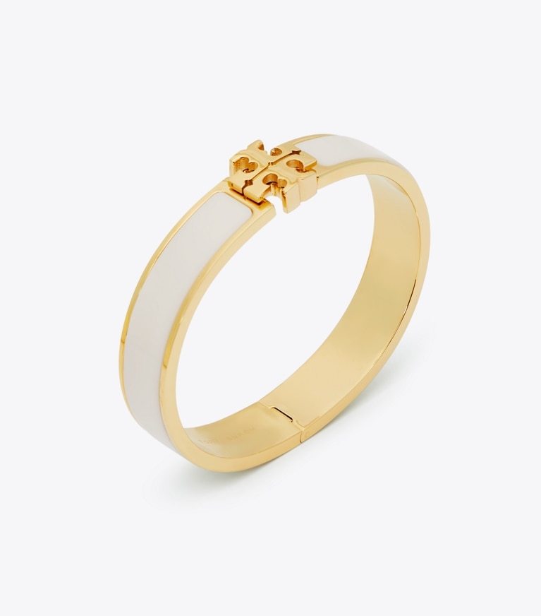 Tory Burch designer armbänder Kira Icon mit Emaille in Tory Gold / New Ivory detail