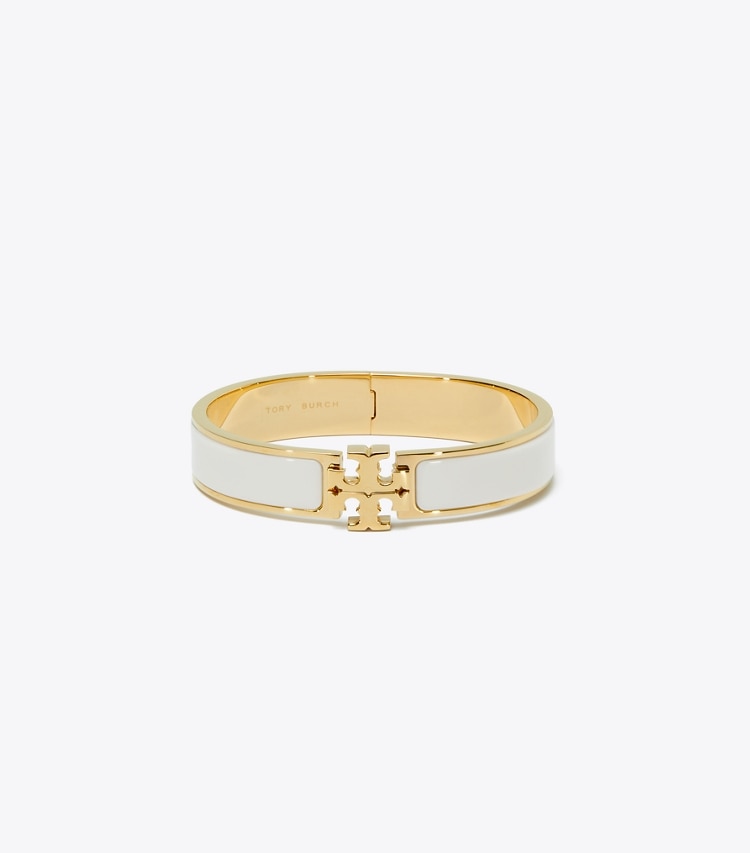 Tory Burch designer armbänder Kira Icon mit Emaille in Tory Gold / New Ivory front