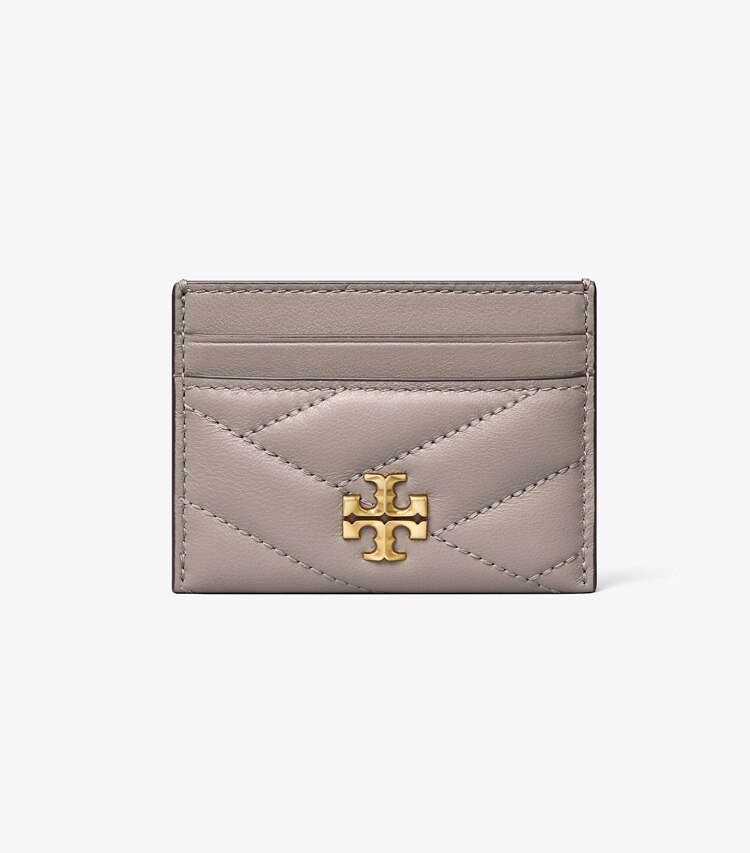 Tory Burch designer kartenetuis Kira Kartenetui mit Chevron-Steppung in Gray Heron front