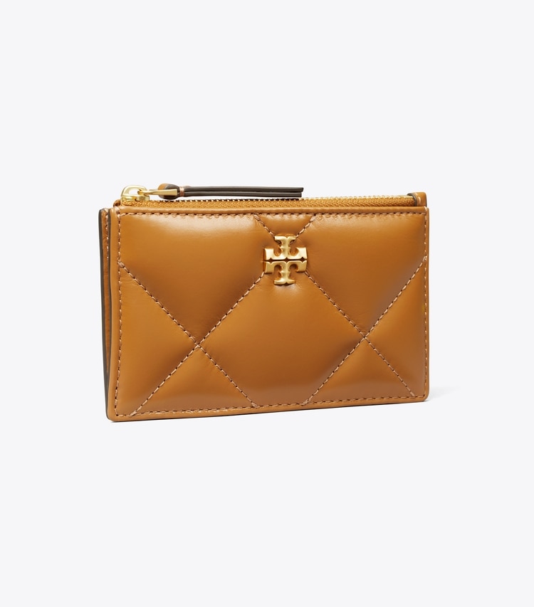Tory Burch designer kartenetuis Kira Kartenetui mit Rautensteppung und Reißverschluss in Tan angle