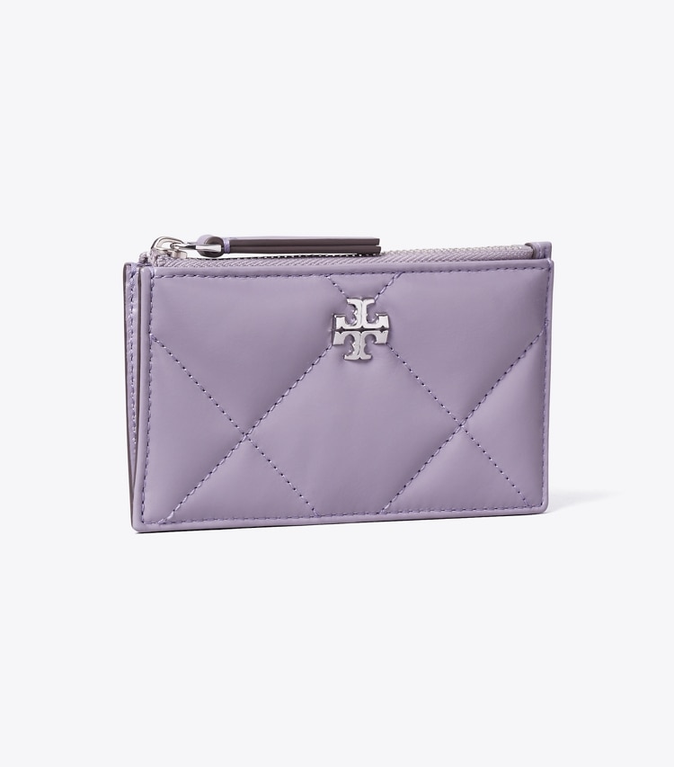 Tory Burch designer kartenetuis Kira Kartenetui mit Rautensteppung und Reißverschluss in Lavender angle