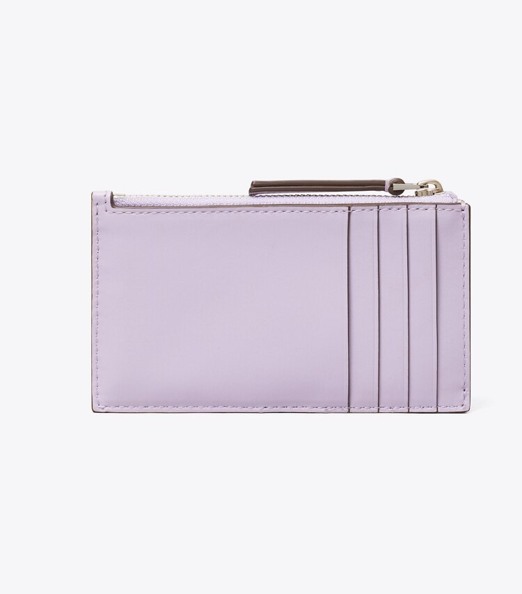 Tory Burch designer kartenetuis Kira Kartenetui mit Rautensteppung und Reißverschluss in Purple Heather zurück