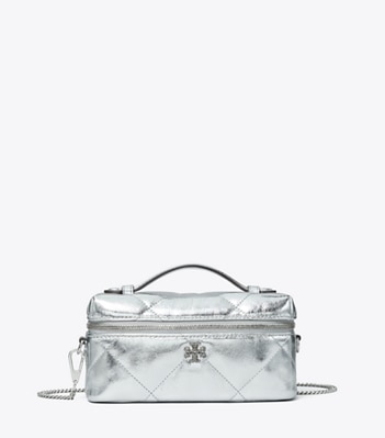 Kira Kosmetiktasche in Metallic mit Rautensteppung