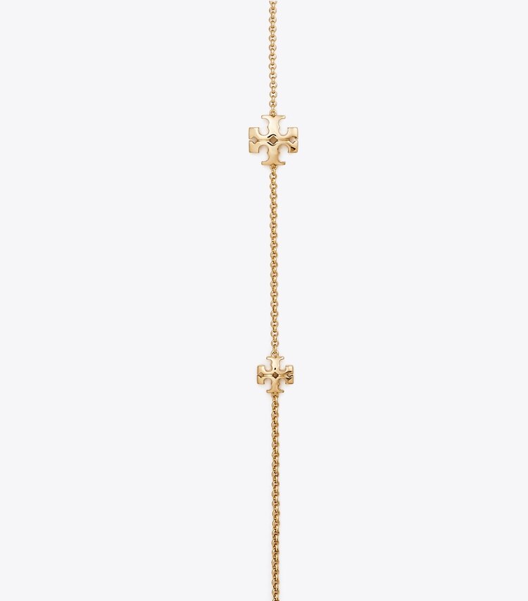 Tory Burch designer necklaces Kira Long Necklace in Tory Gold detail