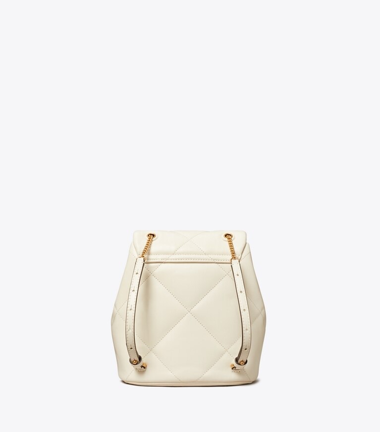 Tory Burch designer rucksäcke Kira Mini-Rucksack mit Rautensteppung in Warm White angle