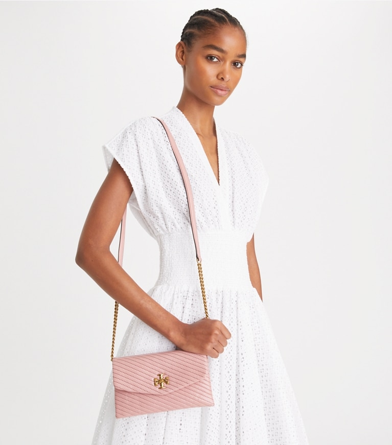 Kira Moto Quilt Chain Wallet: Women's Designer Mini Bags | Tory Burch
