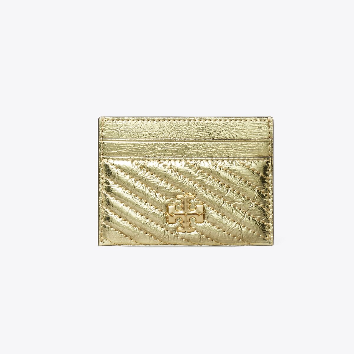 ☆☆Tory Burch☆☆ 24SS Kira Chevron Gold Logo Card Wallet 1 Kira Chevron Bi-Fold Wallet: Women's Designer Wallets | Tory