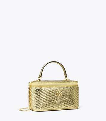 トレンド感◎ *TORY BURCH* キラ メタリック ヴァニティケース キラ メタリック モトキルト ヴァニティケース: レディース ミニ